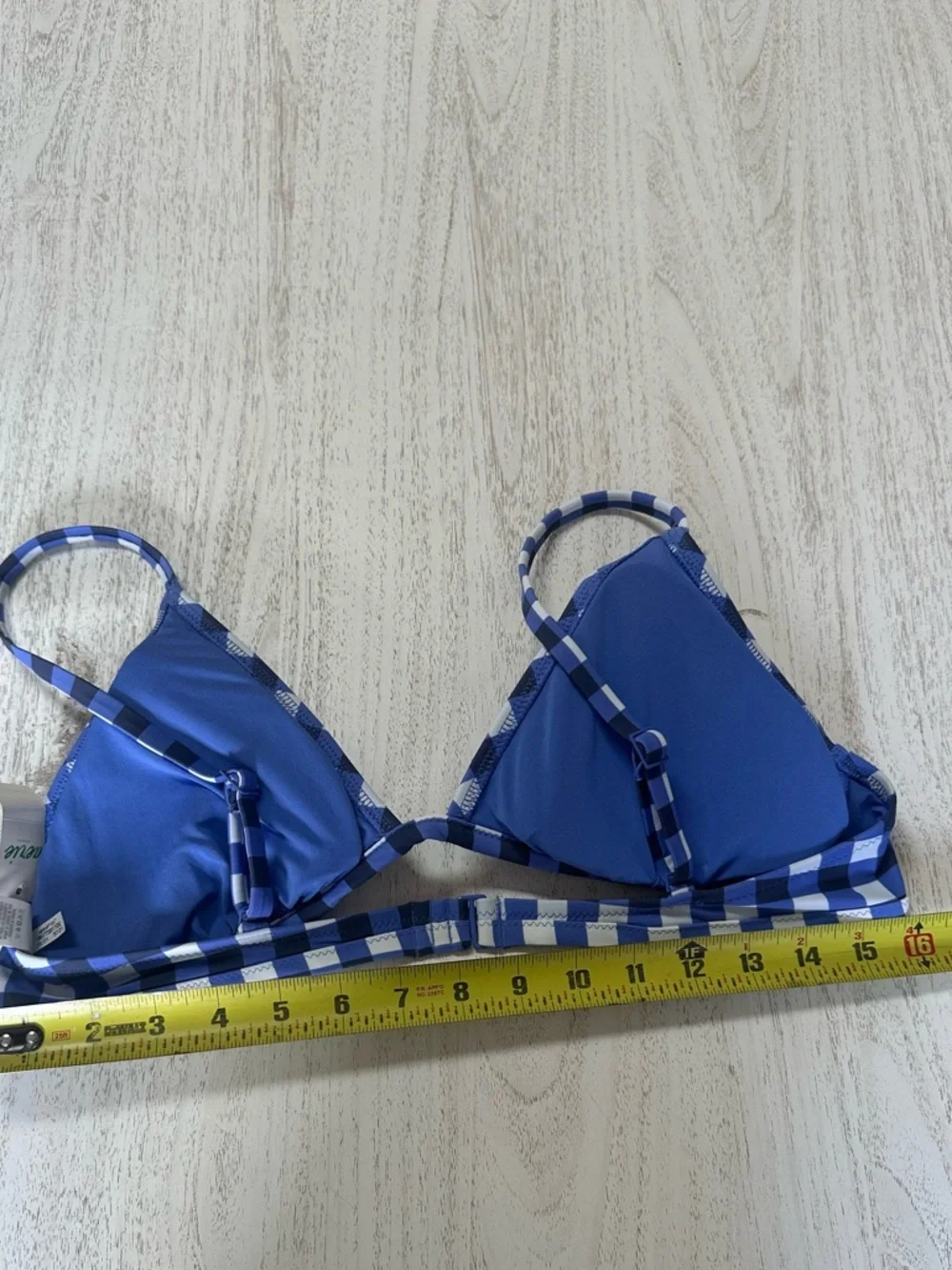 🆕 Aerie Gingham Triangle Bikini Top - Picture 5 of 5